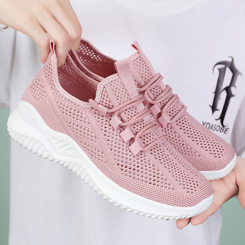 Damen Atmungsaktive Fitness Sneakers mit flexiblem Schnürsystem EB