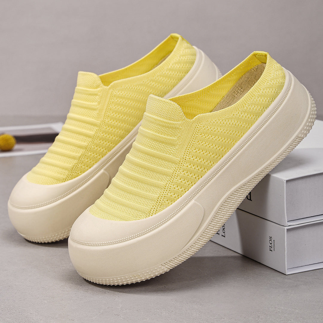 Damen Slip-On Freizeitschuhe mit atmungsaktivem Obermaterial EB
