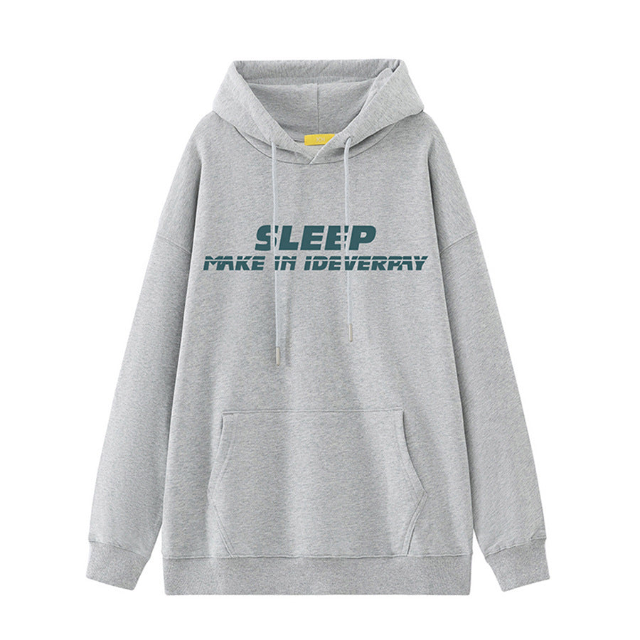 Damen Kapuzenpullover mit lässigem Schriftzug und bequemer Passform EB