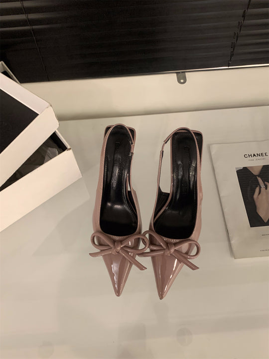 Damen Slingback Pumps mit modischem Schleifenakzent und elegantem Absatz EB
