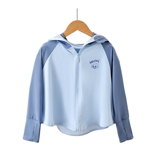 Jungen atmungsaktive Kapuzenjacke mit UV-Schutz EB