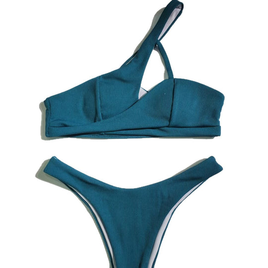 Damen Einseitiger Bikini mit modischem Schnitt und eleganten Details EB