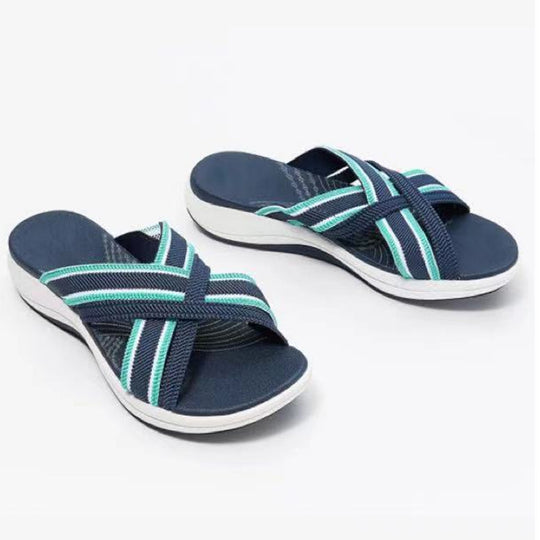 Damen komfortable Riemchen-Sandalen mit verstellbarem Design EB