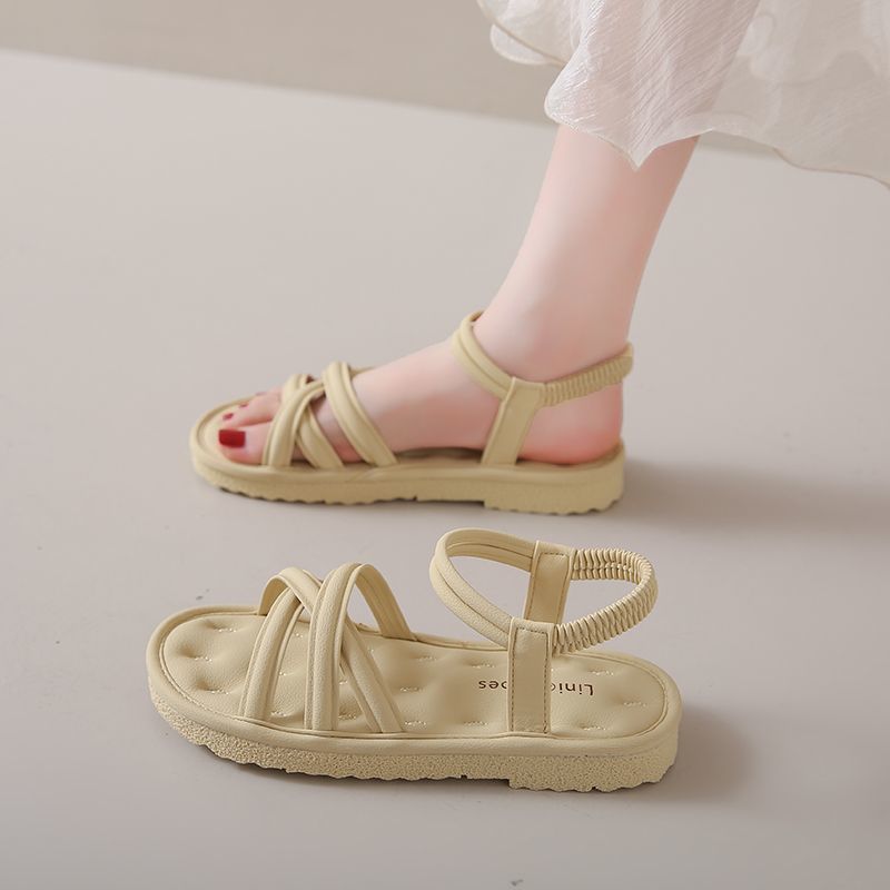 Damen bequeme Sandalen mit elastischem Riemensystem EB