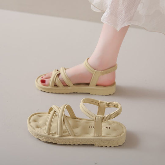 Damen bequeme Sandalen mit elastischem Riemensystem EB