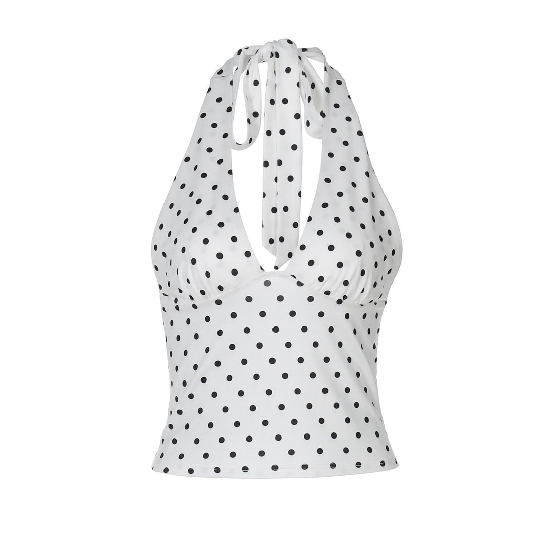 Damen Polka-Dots Haltertop EB