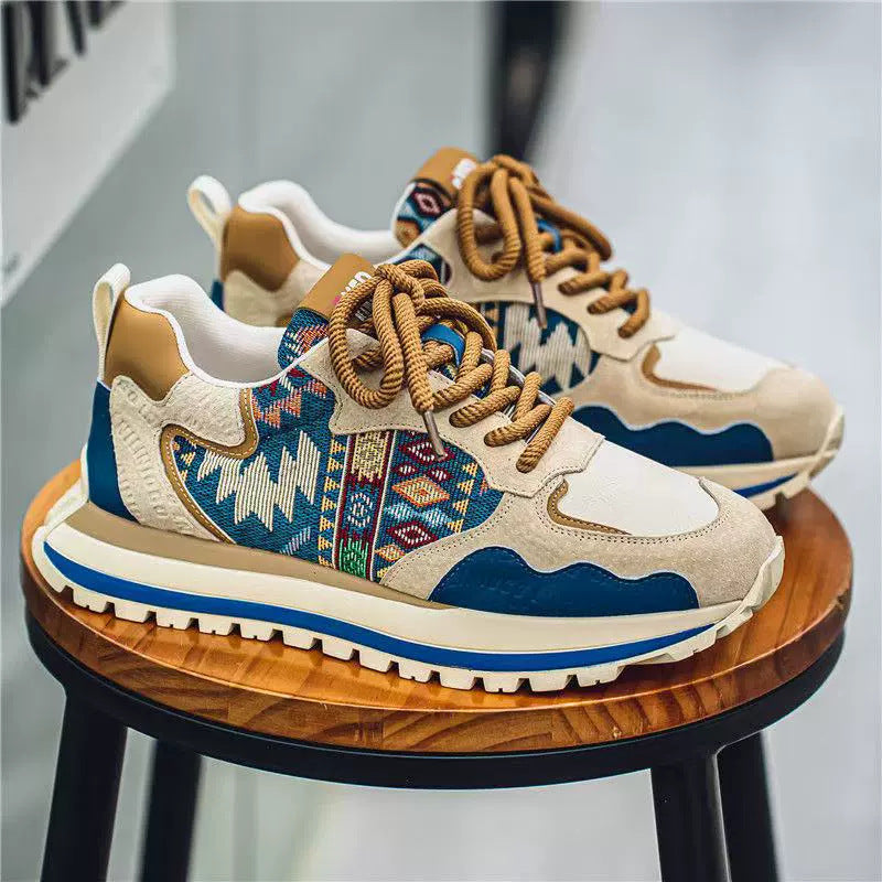 Damen Modische Sneakers mit vielfältigem Ethno-Muster und strapazierfähiger Sohle EB