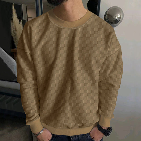 Herren modisches Sweatshirt mit strukturiertem Obermaterial und lässigem Schnitt EB
