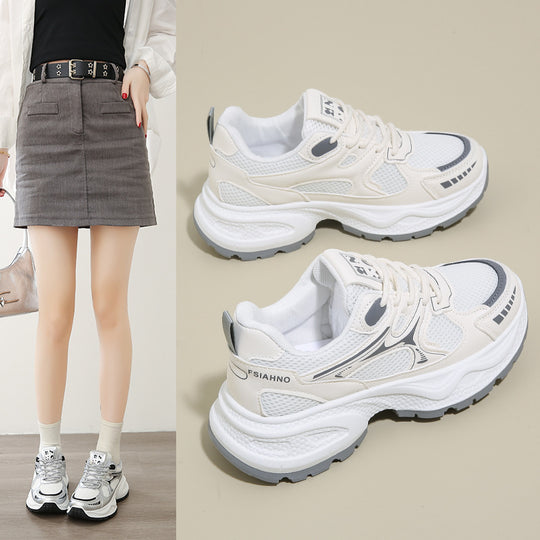 Damen Trend Sneakers mit atmungsaktivem Mesh-Obermaterial und dämpfender Sohle EB