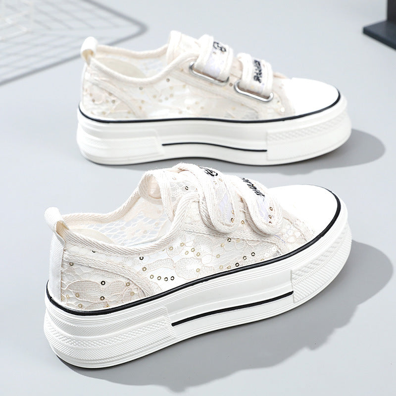 Damen Sneakers mit Klettverschluss und modischem Design EB