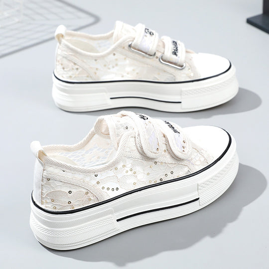 Damen Sneakers mit Klettverschluss und modischem Design EB