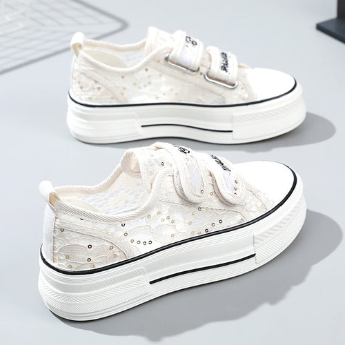 Damen Sneakers mit Klettverschluss und modischem Design EB