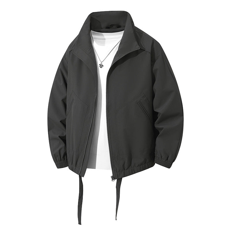 Herren leichte Freizeitjacke mit elastischen Bündchen und praktischen Taschen EB