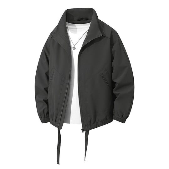 Herren leichte Freizeitjacke mit elastischen Bündchen und praktischen Taschen EB