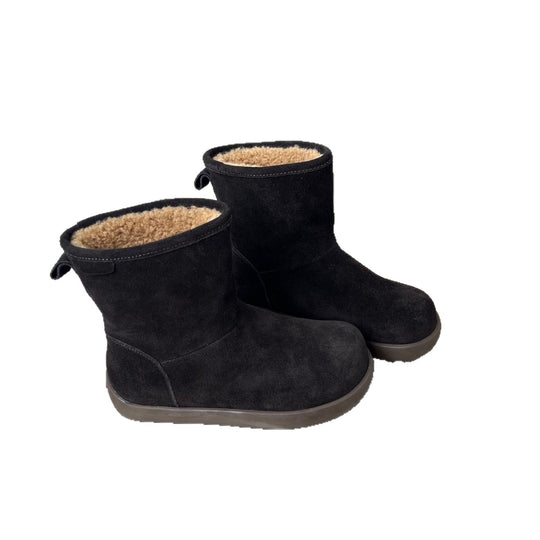 Damen Fleecegefütterte Winterstiefel aus weichem Wildleder EB