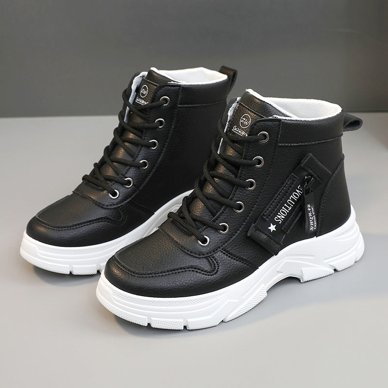 Damen sportliche High-Top Sneakers mit modischem Design und dämpfender Sohle EB