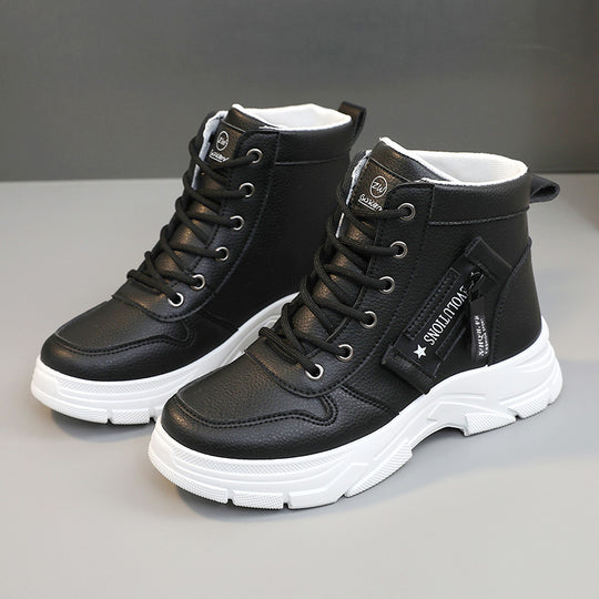 Damen sportliche High-Top Sneakers mit modischem Design und dämpfender Sohle EB