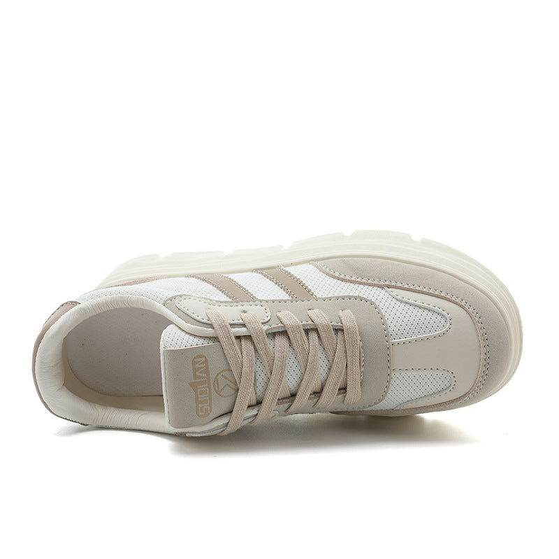 Damen Plateau Sneakers mit atmungsaktivem Mesh-Obermaterial und dämpfender Sohle EB