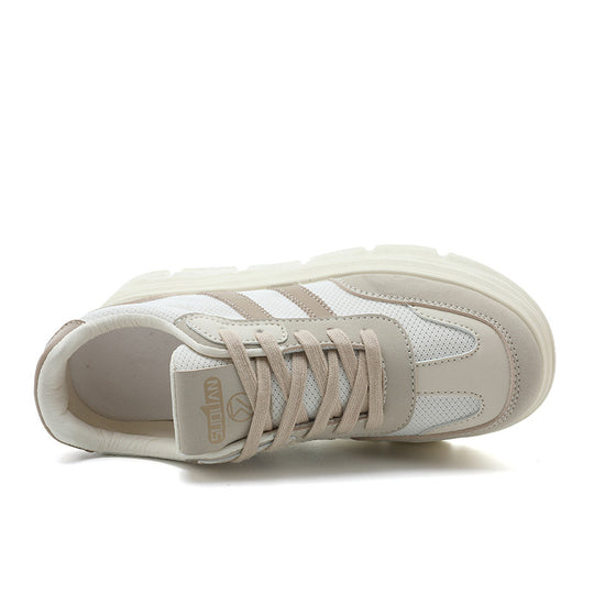 Damen Plateau Sneakers mit atmungsaktivem Mesh-Obermaterial und dämpfender Sohle EB