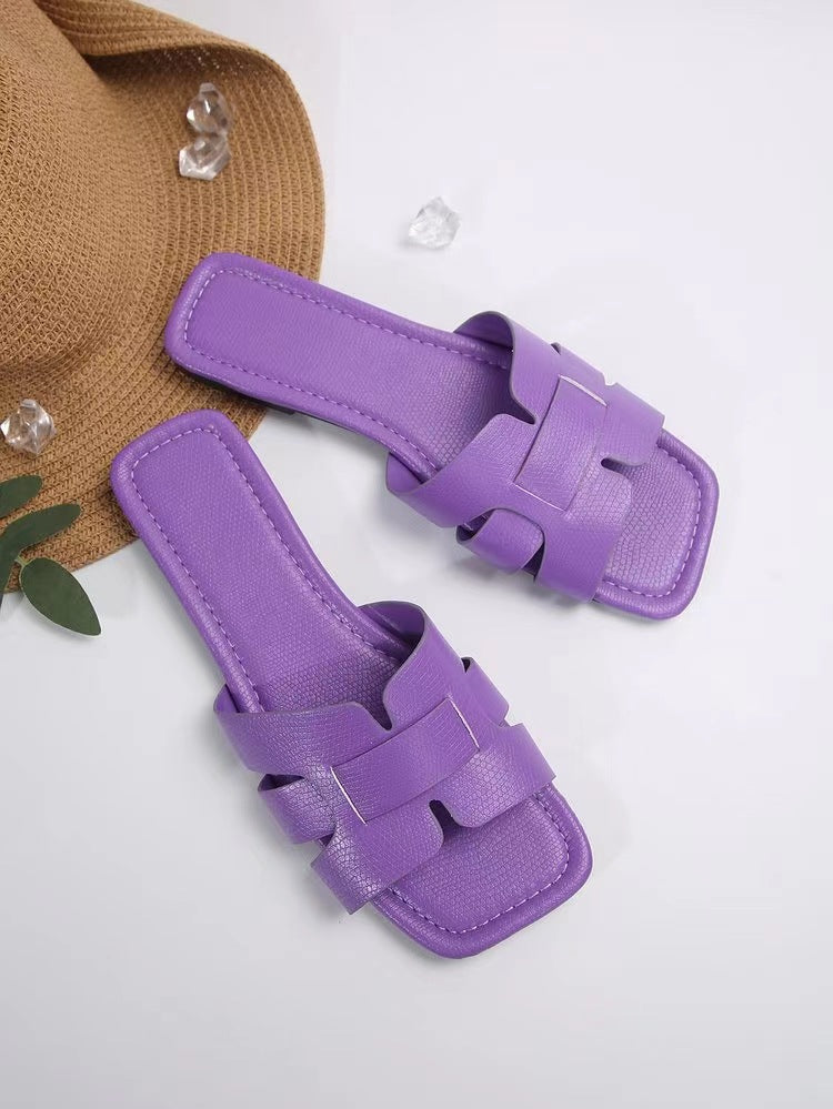 Damen Komfortable Slidesandalen mit modischem Riemen-Design EB