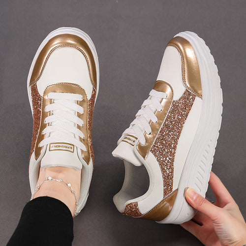 Damen Sneaker mit glitzernden Akzenten und bequemer Sohle EB