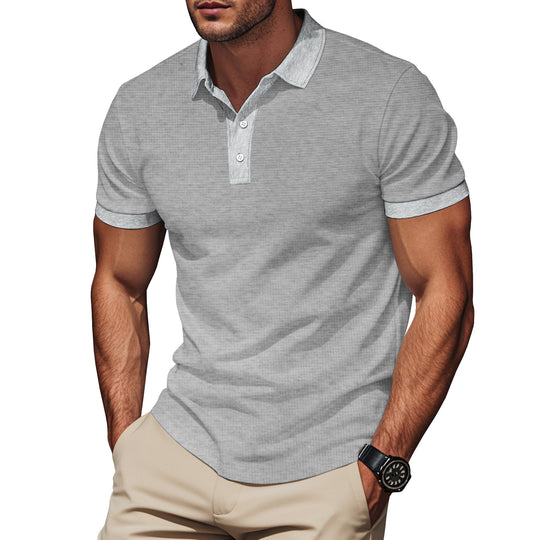 Herren Poloshirt mit strukturiertem Design und Komfortbund EB