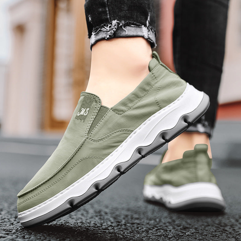 Herren eleganter Slipper-Sneaker mit elastischem Einstieg und stoßdämpfender Wellensohle EB