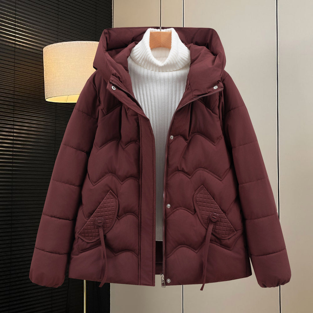 Damen Steppjacke mit Kapuze und Eingrifftaschen EB
