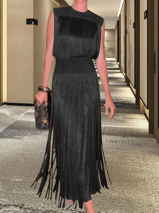 Damen Elegantes Abendkleid mit schwingendem Saum EB