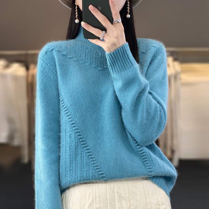 Damen Eleganter und bequemer Strickpullover mit einzigartigem Design EB