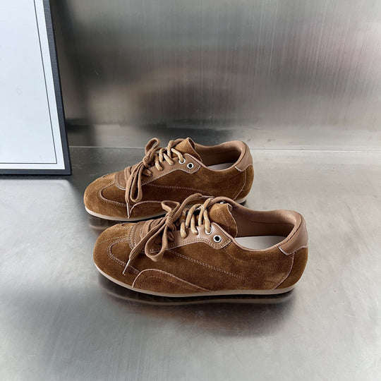 Damen Wildleder Sneakers mit elegantem Design und atmungsaktiver Sohle EB
