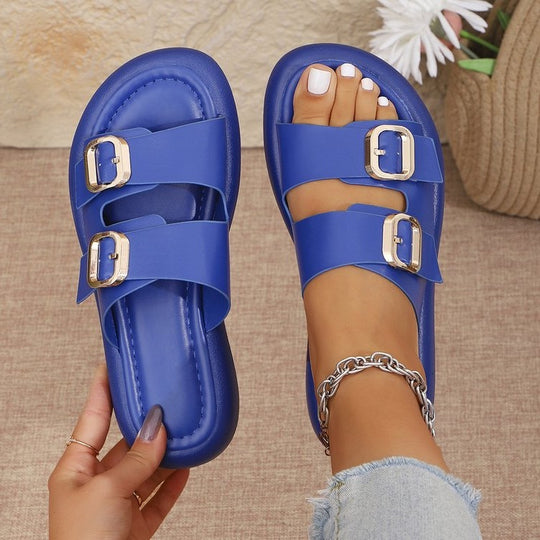 Damen Komfortable Slides mit verstellbaren Schnallen EB