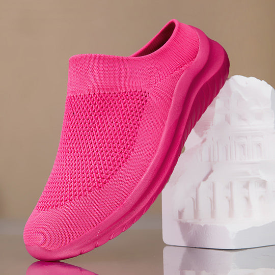 Damen nan Slip-On-Stricktrainer mit sockenhaftem Schaft und ergonomischer Dämpfungssohle EB