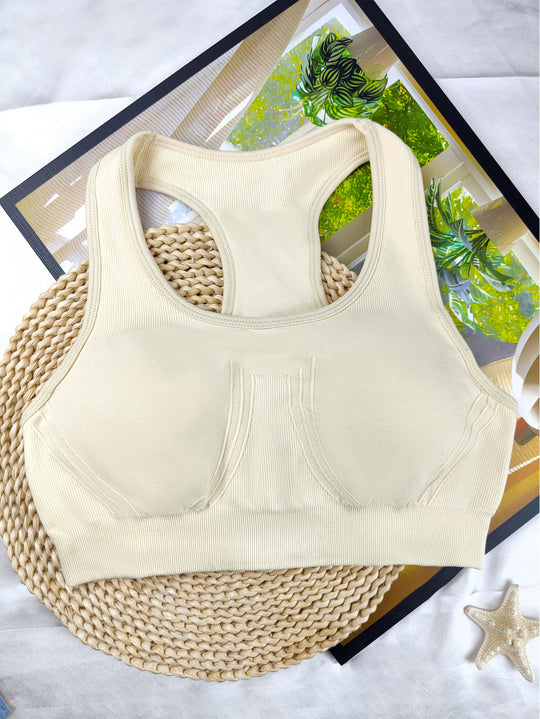 Damen Sport-Bustier mit atmungsaktivem Mischgewebe und stützenden Cups EB