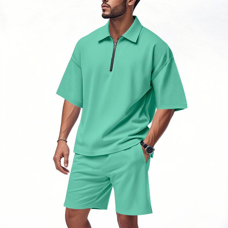 Herren lässiges Sport-Set mit kurzem Oberteil und praktischen Shorts EB