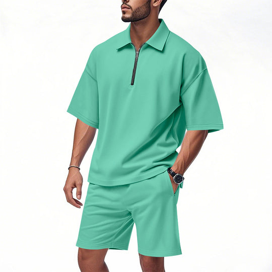 Herren lässiges Sport-Set mit kurzem Oberteil und praktischen Shorts EB