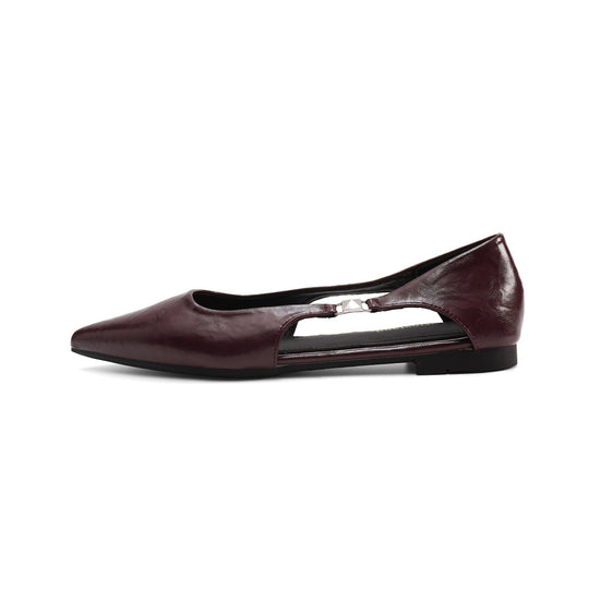 Damen Ballerinas mit modischem Cut-Out-Design und elegantem Glanz EB