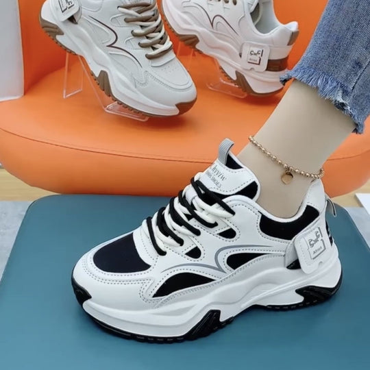 Damen Bequeme Laufsohle Sneakers mit modischem Design EB