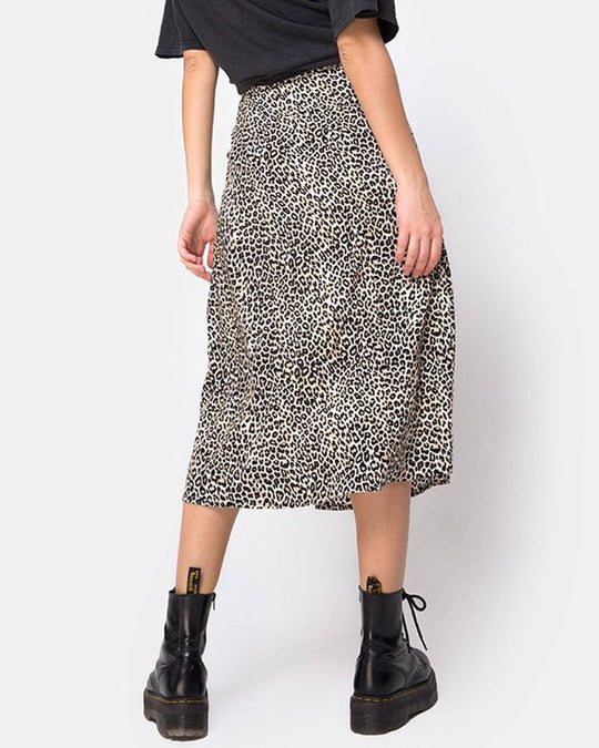 Damen Midirock mit tierischem Print EB