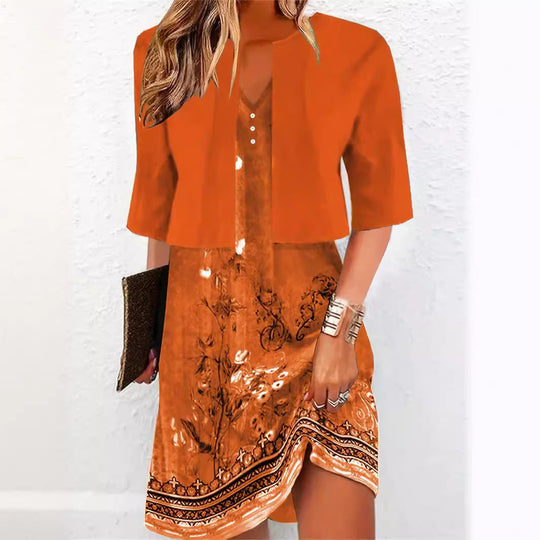 EB | Elegantes Langrock Zwei-Teile Kleid