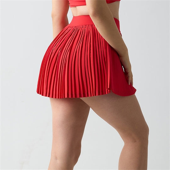 Damen Plissierter Minirock mit elastischem Bund und leichten Stoff EB