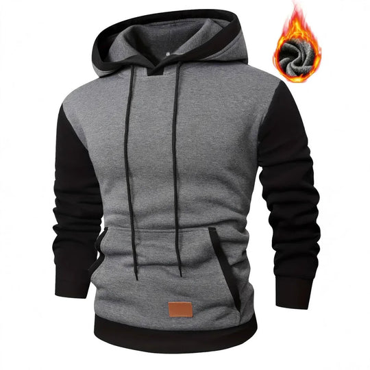 Herren modischer Hoodie mit praktischen Taschen und kontrastrierendem Design EB