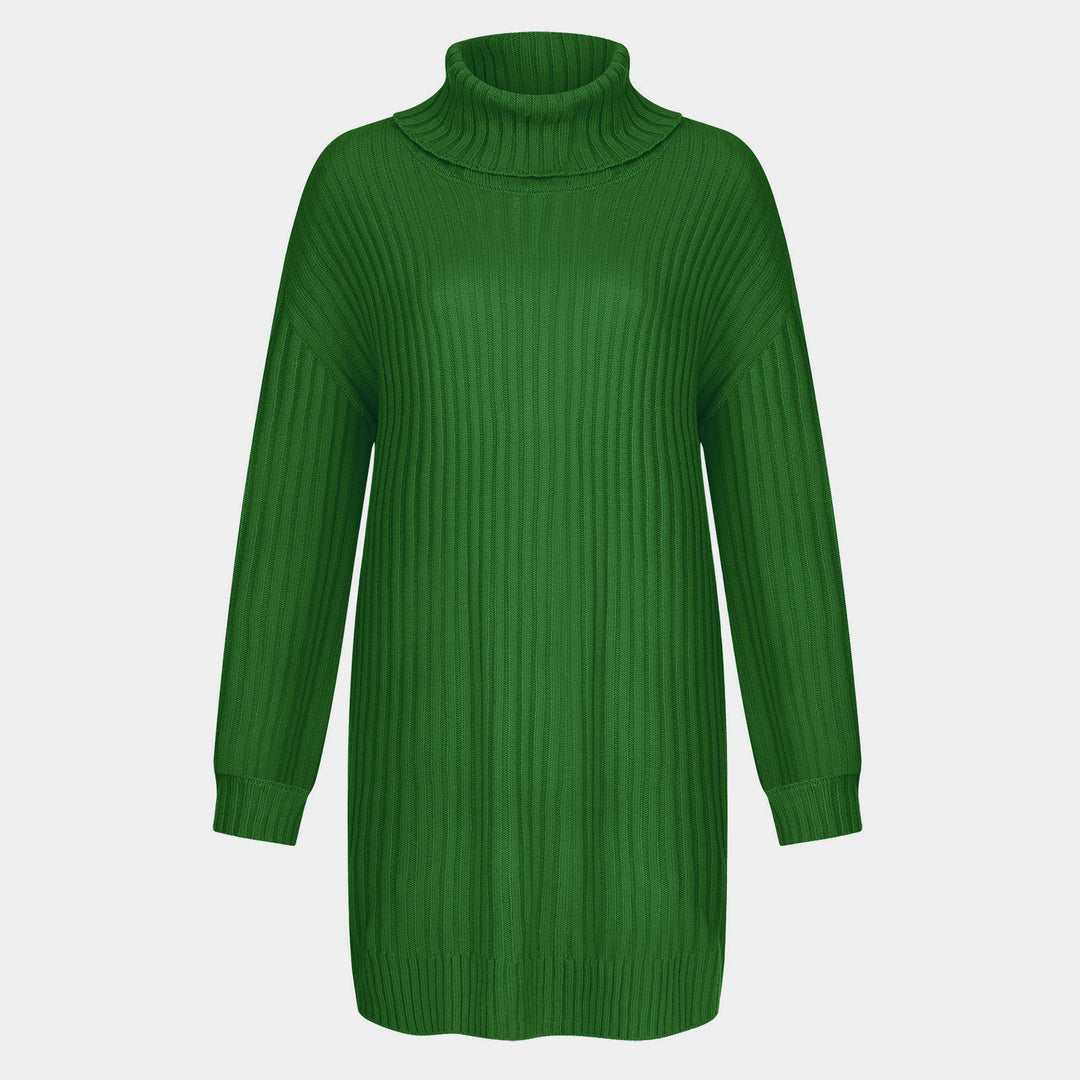 Damen Grobstrick Rollkragenpullover im lässigen Schnitt EB