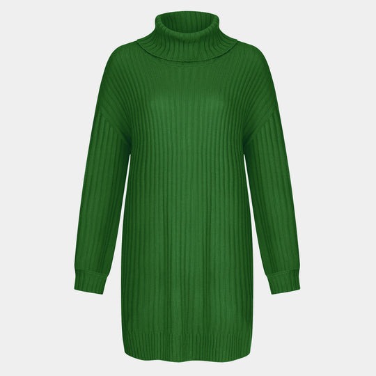 Damen Grobstrick Rollkragenpullover im lässigen Schnitt EB
