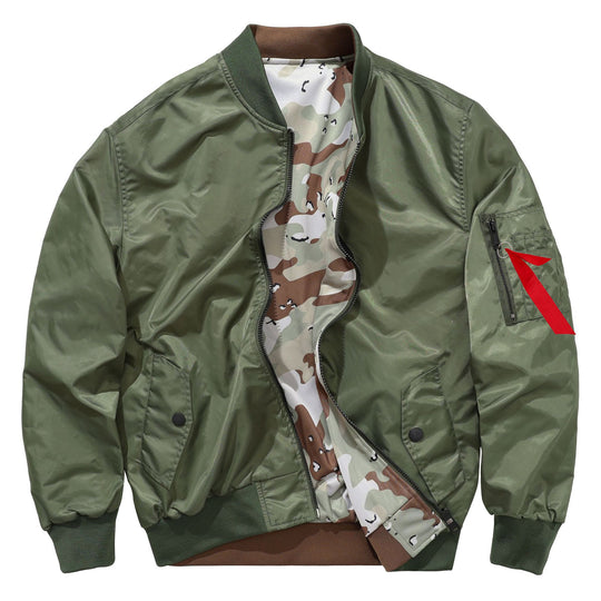 Men's  reversible lightweight insulated bomber jacket with sleeve utility pocket EB