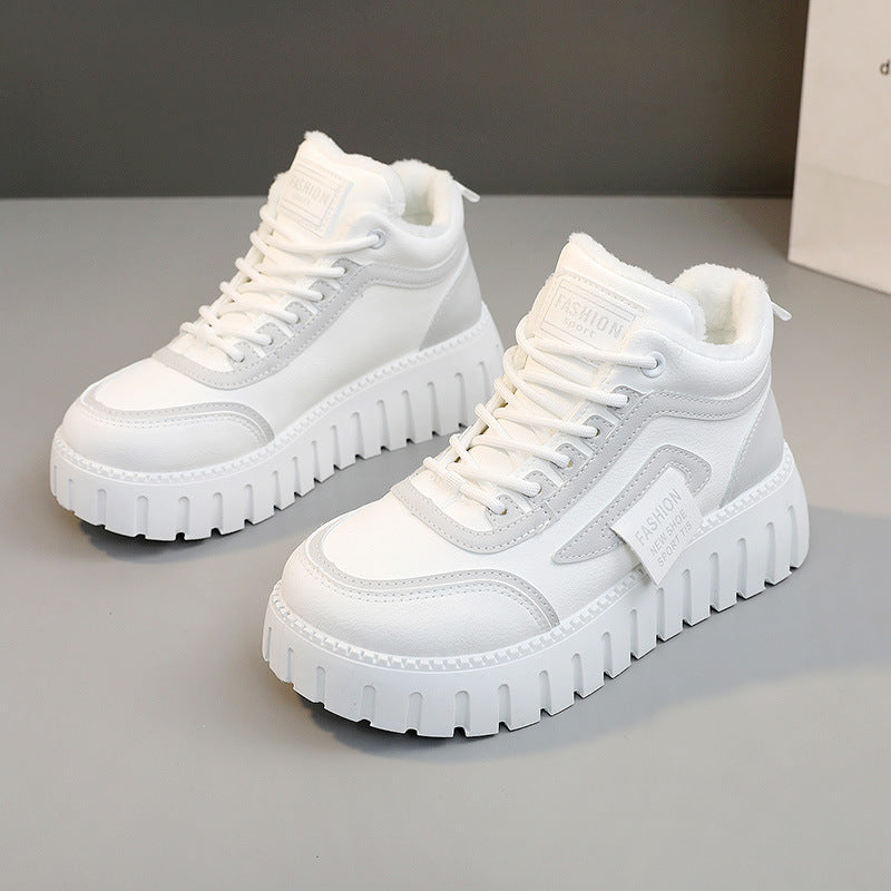 Damen modische Chunky Sneaker mit weichem Futter und robuster Sohle EB