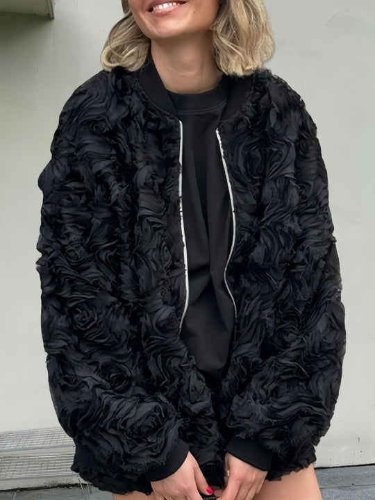 Damen Blumengestaltete Jacke EB