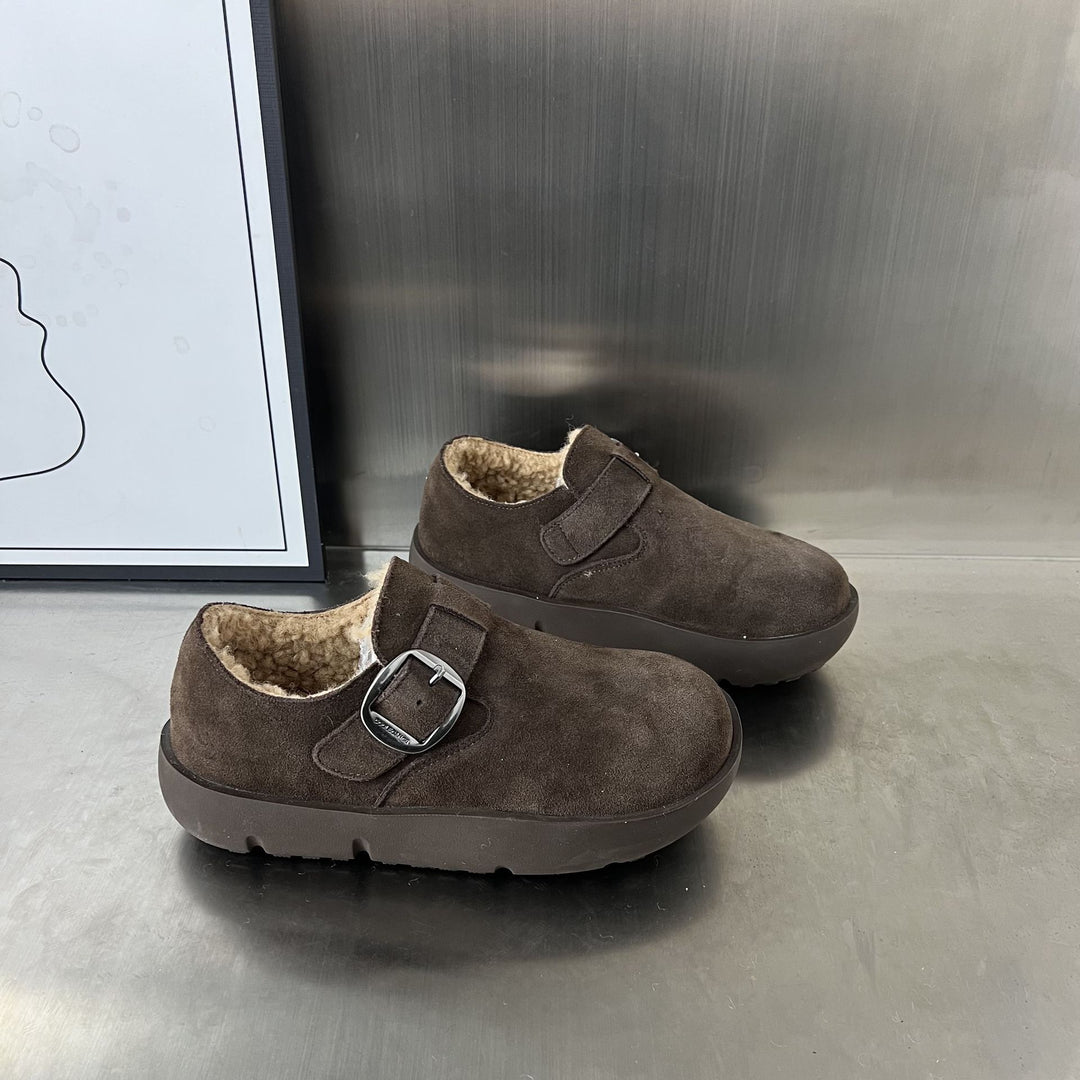 Damen Gemütliche Clogs mit weichem Futter und modischem Schnallenverschluss EB