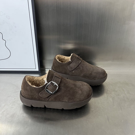 Damen Gemütliche Clogs mit weichem Futter und modischem Schnallenverschluss EB