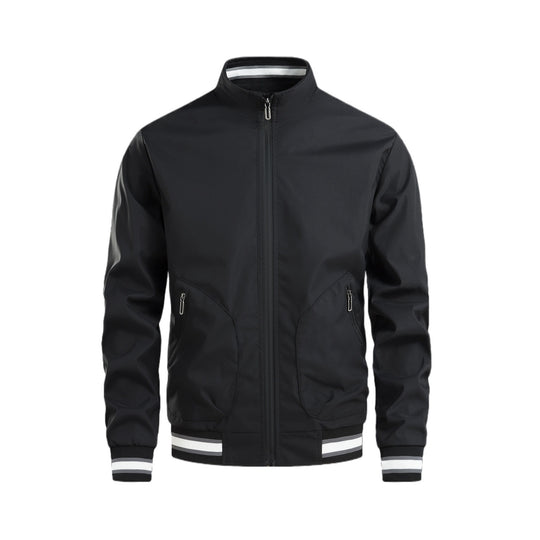 Herren sportliche Übergangsjacke mit hohem Kragen und praktischen Reißverschlusstaschen EB